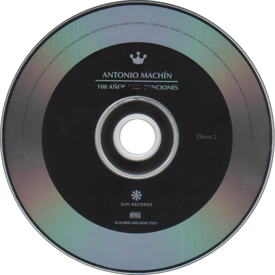 Car�tula Cd4 de Antonio Mach�n - 100 A�os, 100 Canciones