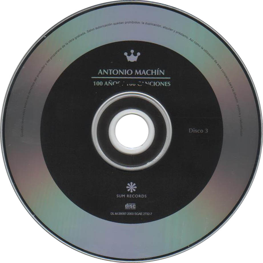 Car�tula Cd4 de Antonio Mach�n - 100 A�os, 100 Canciones