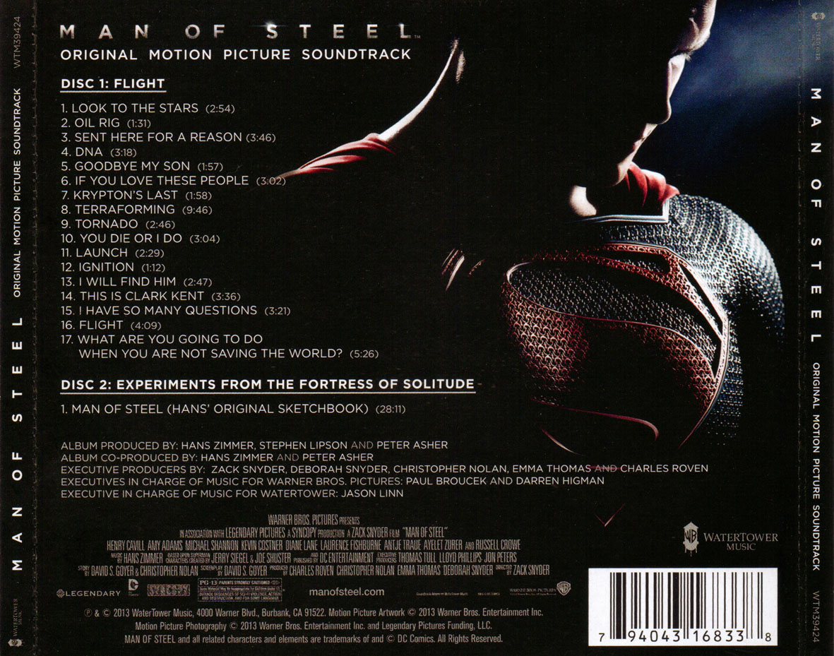 Car Tula Trasera De Bso El Hombre De Acero Man Of Steel Portada