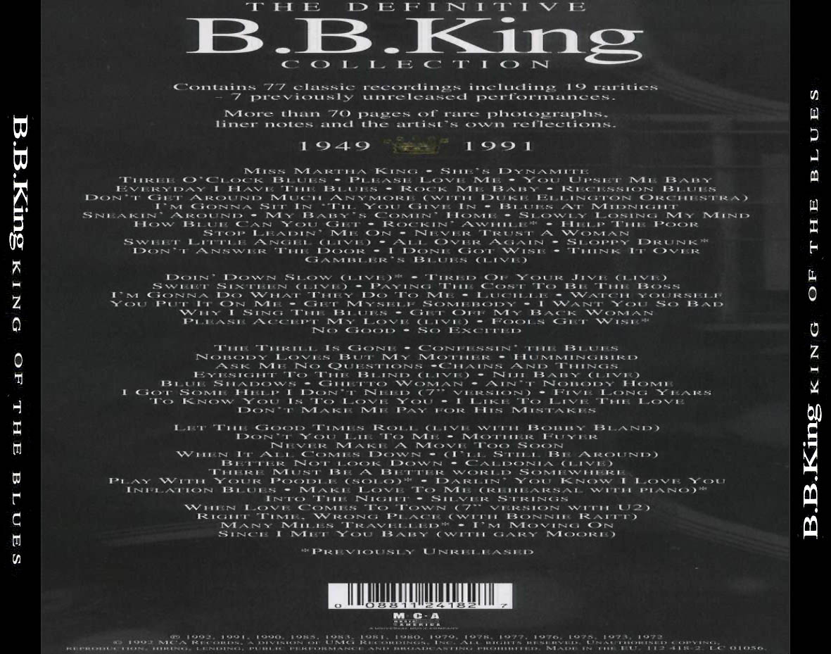 Car�tula Frontal de B.B. King - King Of The Blues