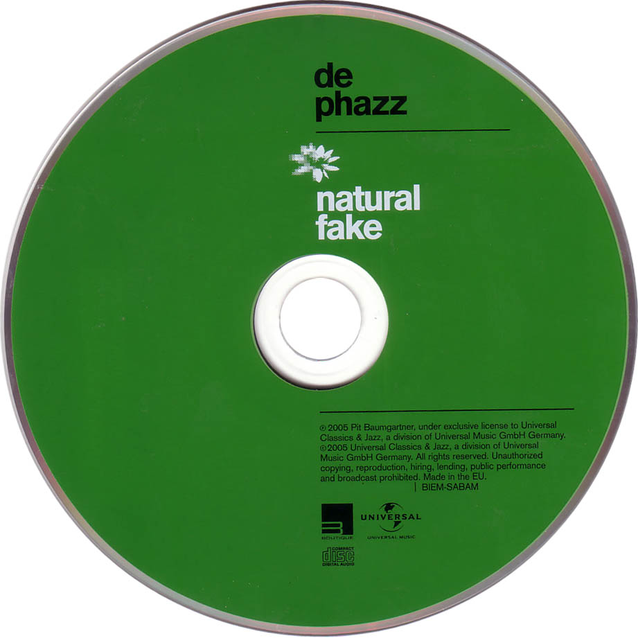Caratula cd de De-Phazz - Natural Fake