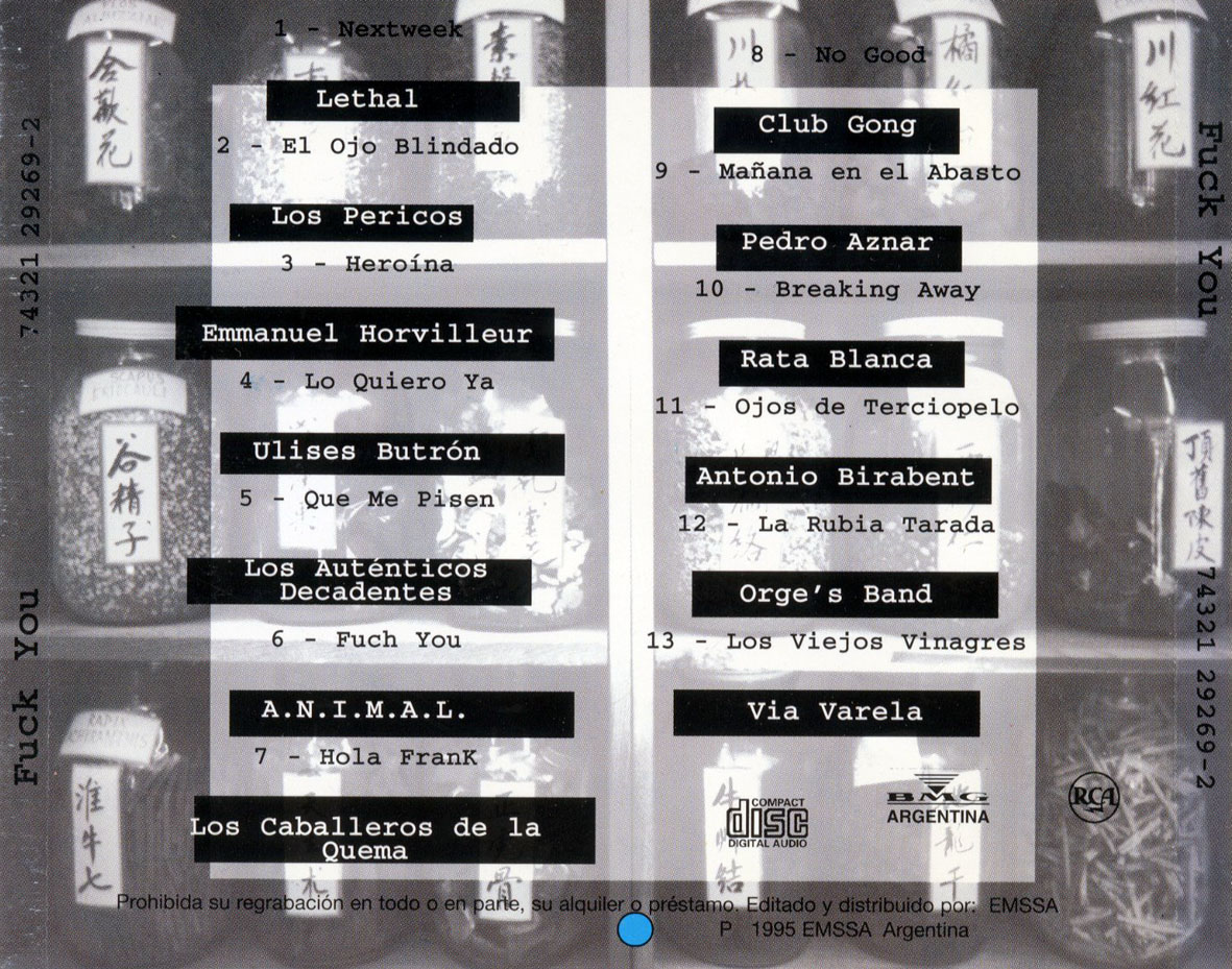 Car Tula Trasera De Fuck You Tributo A Sumo Negro Portada