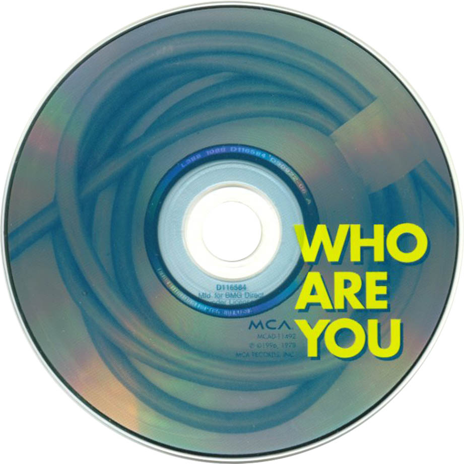 Cartula Interior Trasera de The Who - Who Are You