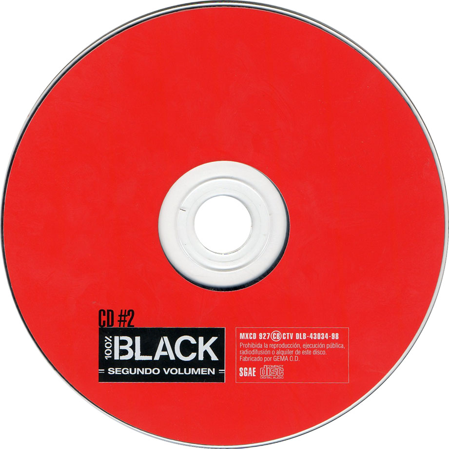 Cartula Cd2 de 100% Black Volumen 2