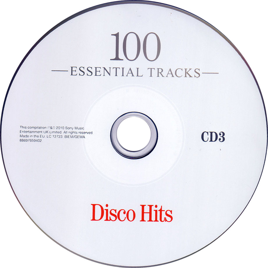 Cartula Cd3 de 100 Esential Tracks Disco Hits