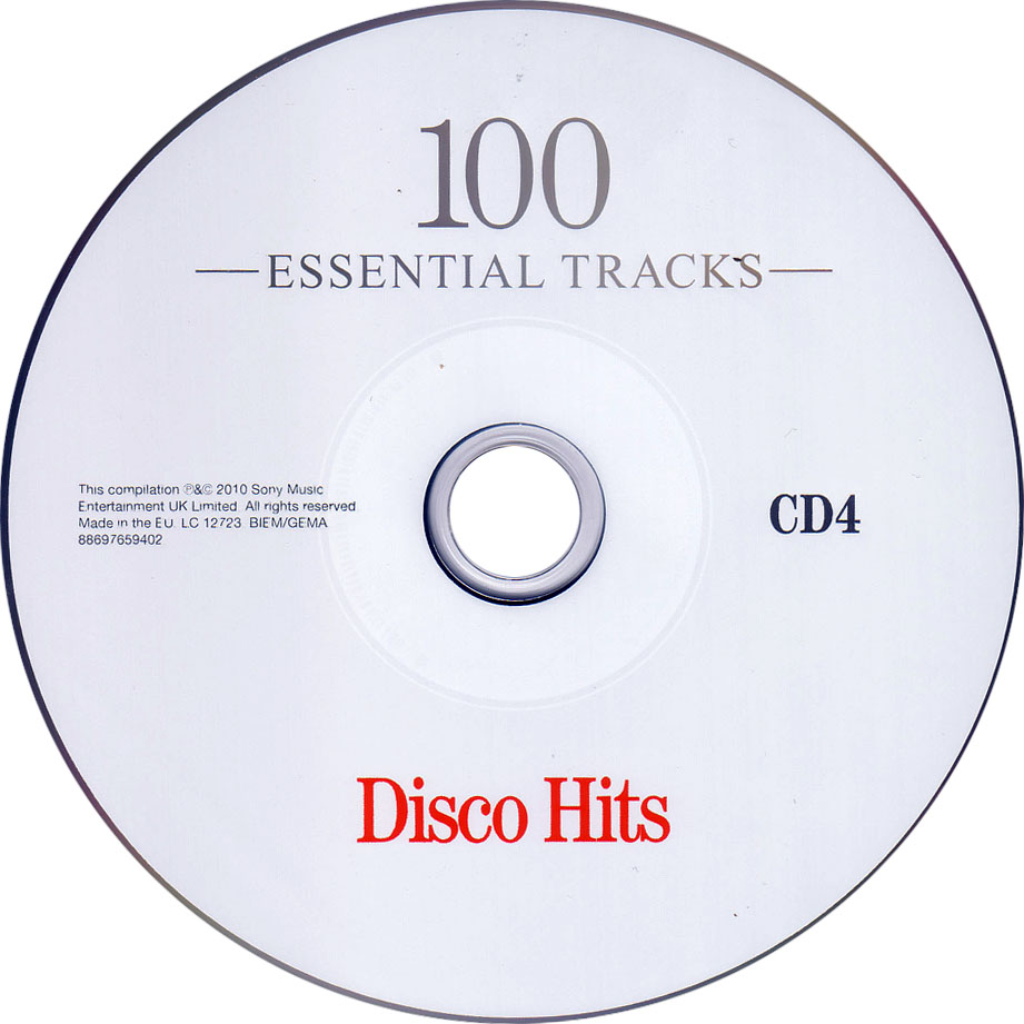 Cartula Cd4 de 100 Esential Tracks Disco Hits