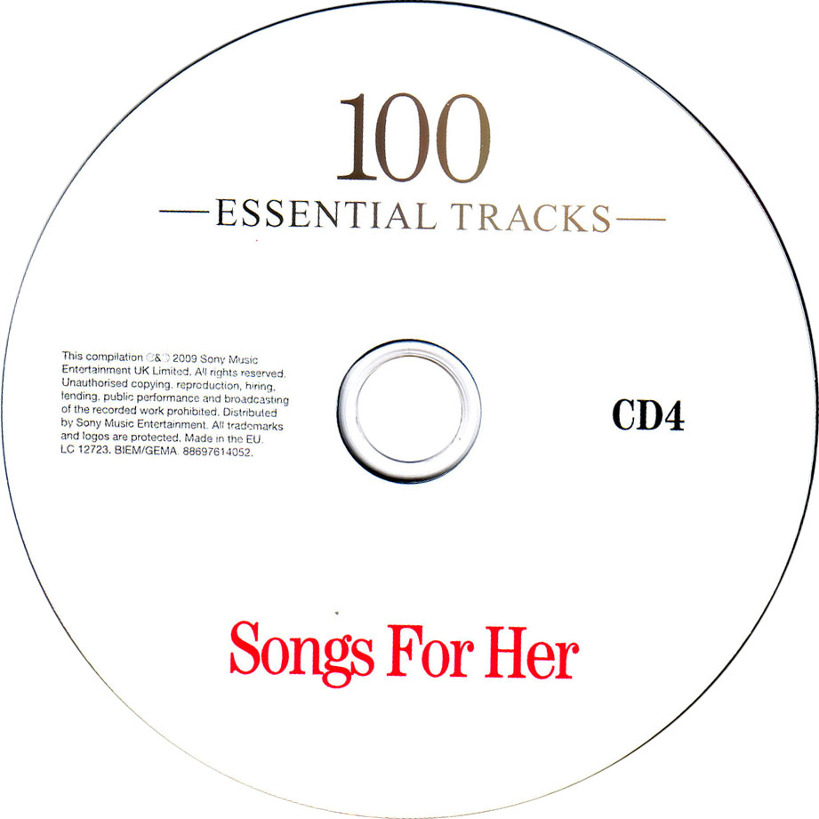 Cartula Cd4 de 100 Essential Songs For Her