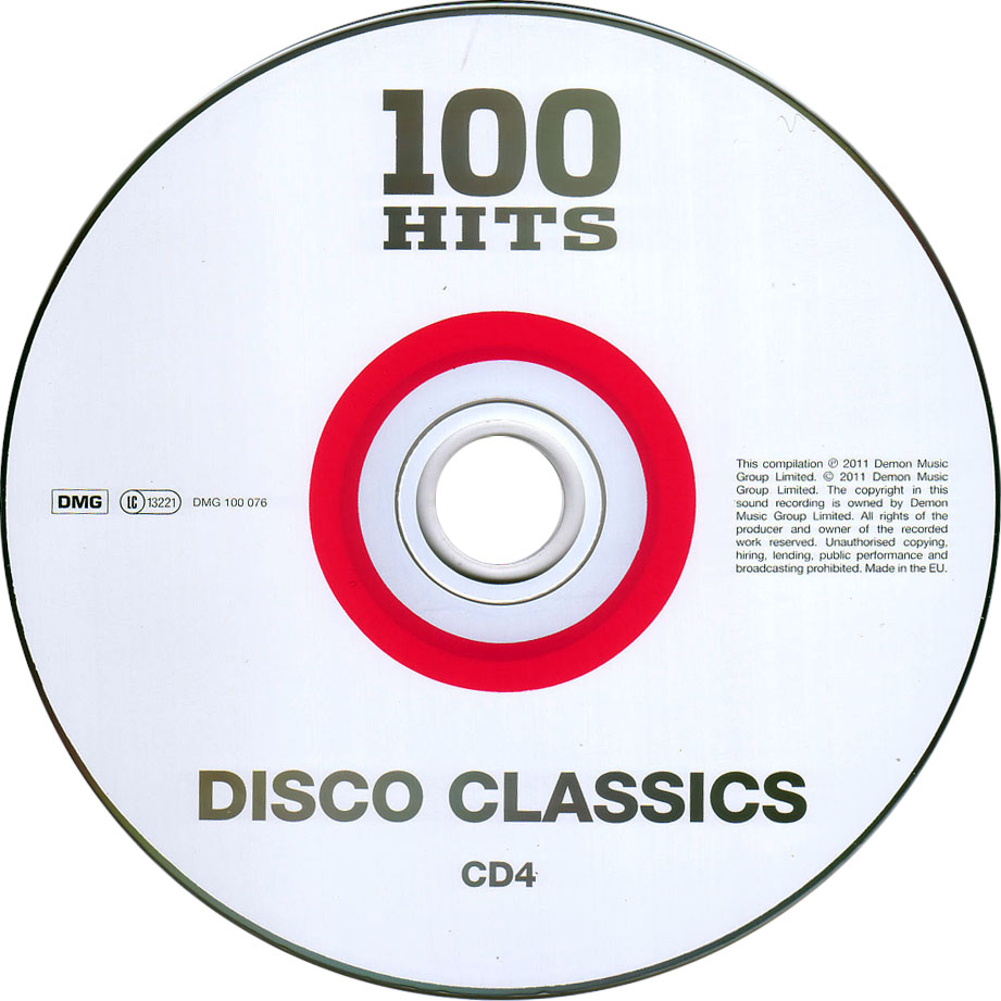 Cartula Cd4 de 100 Hits Disco Classics