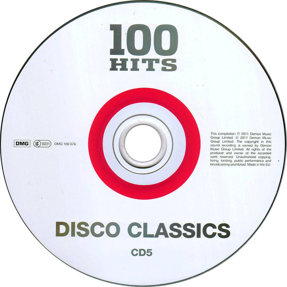 Cartula Cd5 de 100 Hits Disco Classics