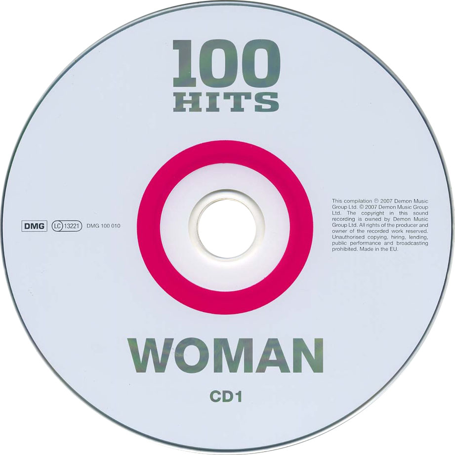 Cartula Cd1 de 100 Hits Woman