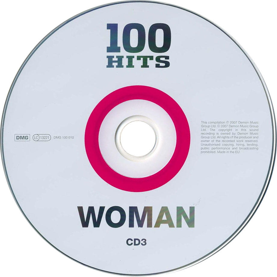 Cartula Cd3 de 100 Hits Woman