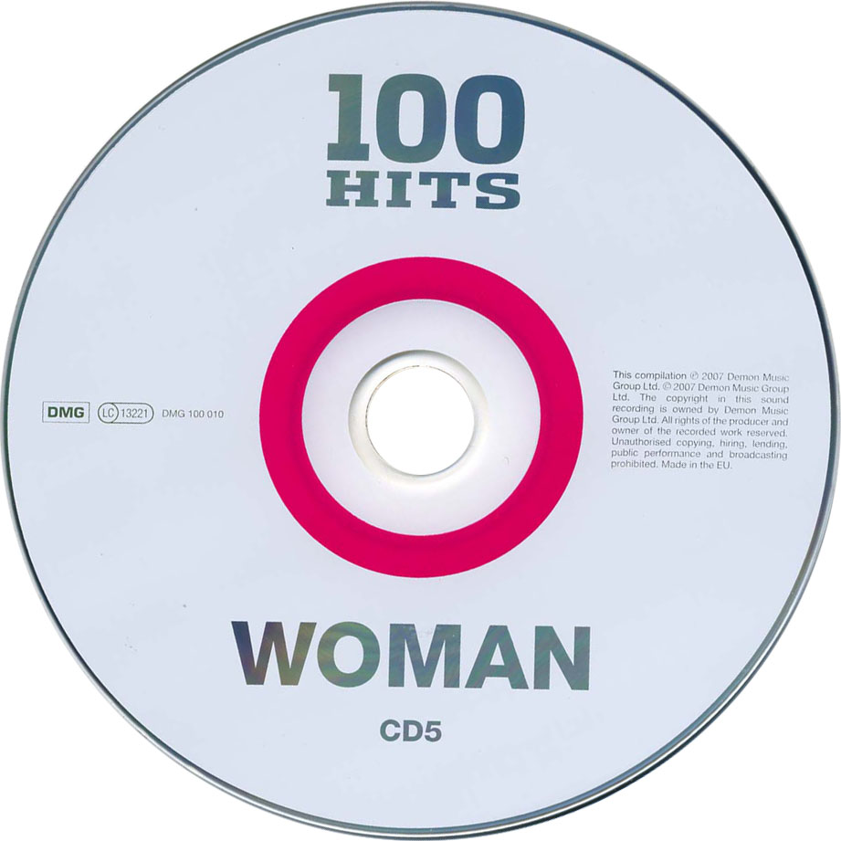 Cartula Cd5 de 100 Hits Woman