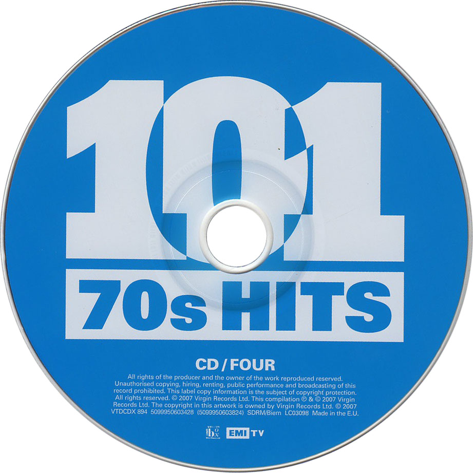 Cartula Cd4 de 101 70s Hits