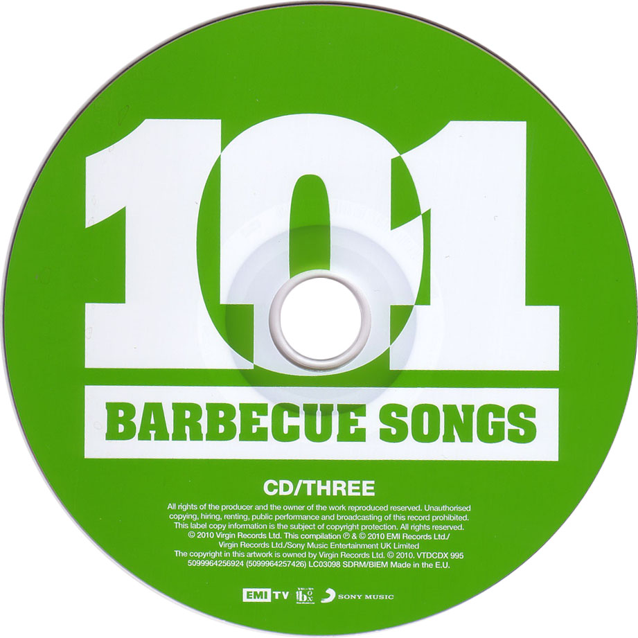 Cartula Cd3 de 101 Barbecue Songs
