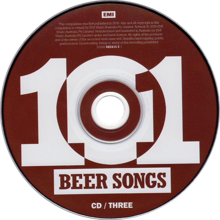 Cartula Cd3 de 101 Beer Songs