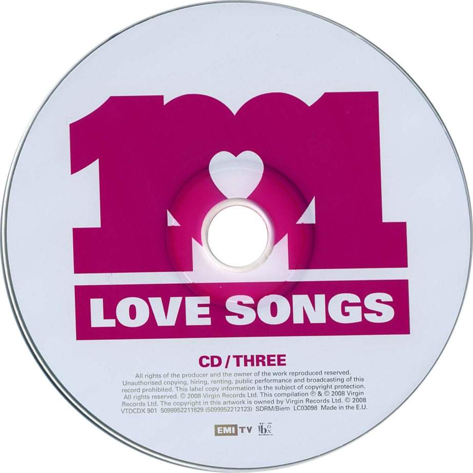 Cartula Cd3 de 101 Love Songs