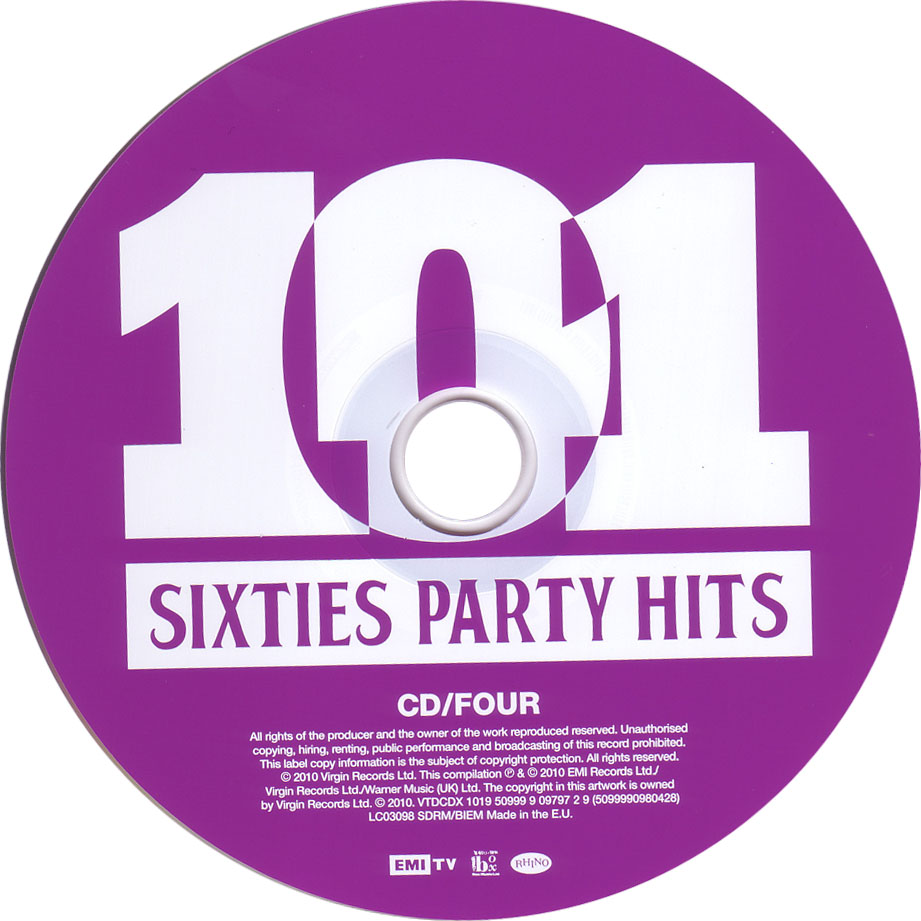 Cartula Cd4 de 101 Sixties Party Hits