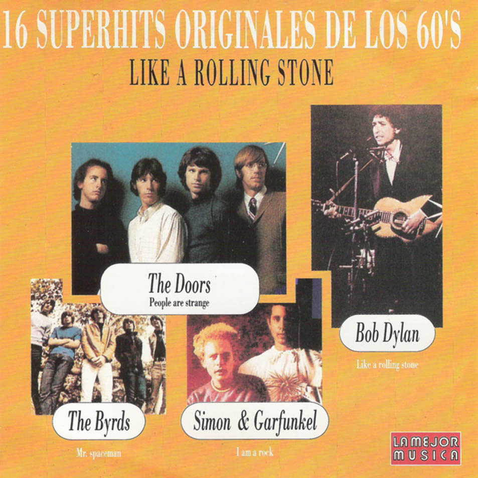 Cartula Frontal de 16 Superhits Originales De Los 60's Like A Rolling Stone