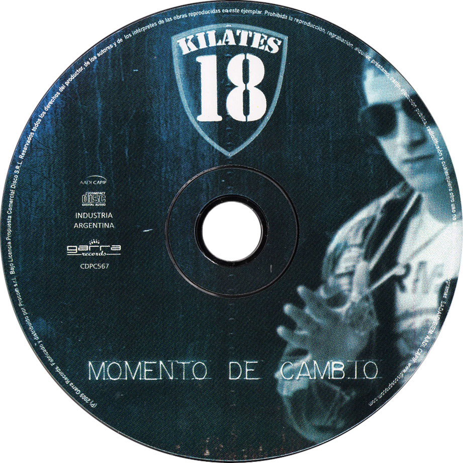 Cartula Cd de 18 Kilates - Momento De Cambio