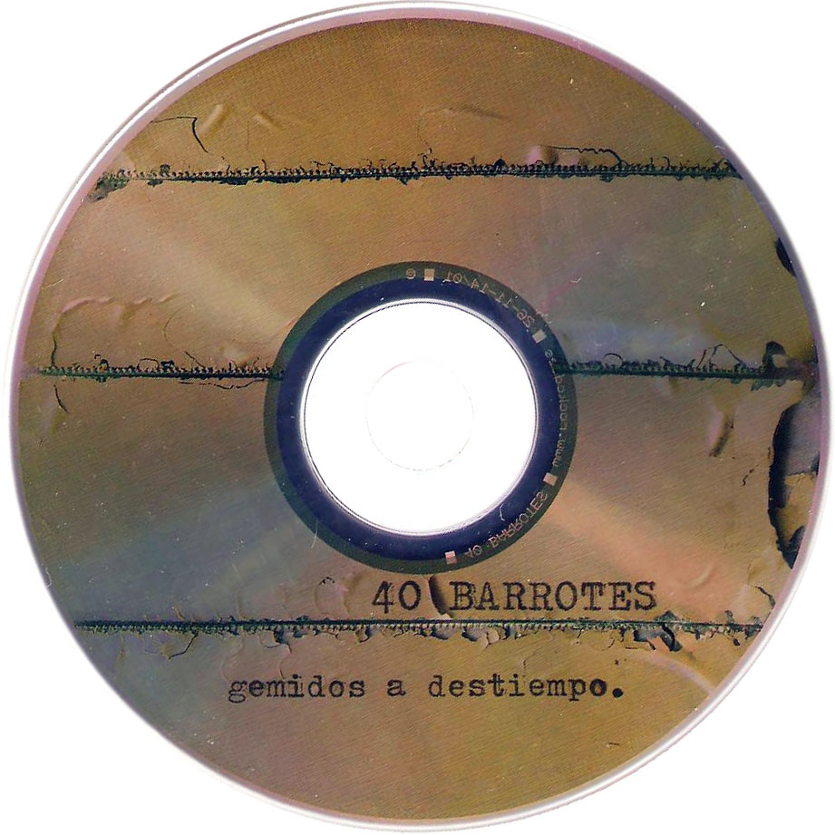 Cartula Cd de 40 Barrotes - Gemidos A Destiempo