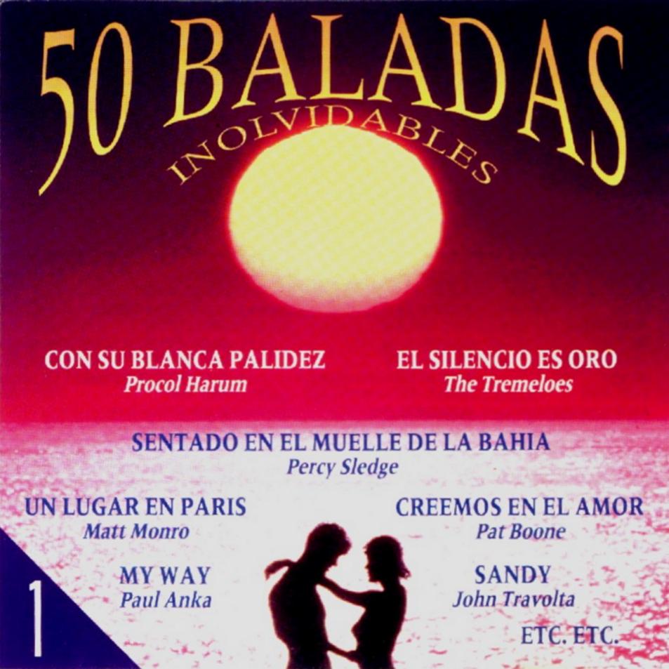 Cartula Frontal de 50 Baladas Inolvidables Volumen 1