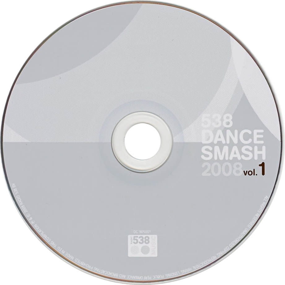 Cartula Cd de 538 Dance Smash 2008 Volume 1