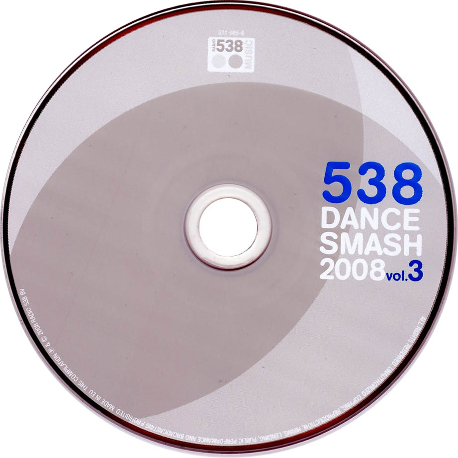 Cartula Cd de 538 Dance Smash 2008 Volume 3