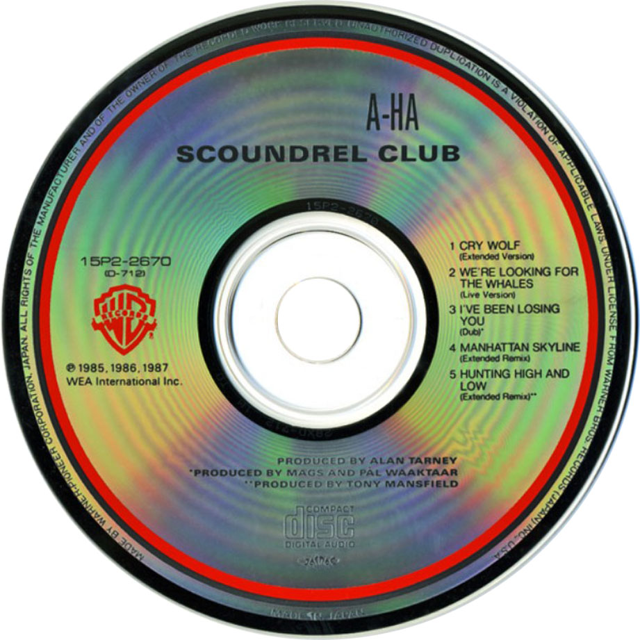 Cartula Cd de A-Ha - Scoundrel Club (Ep)