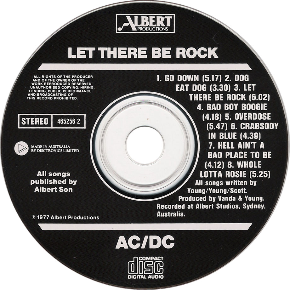 Cartula Cd de Acdc - Let There Be Rock (Edicion Australiana)