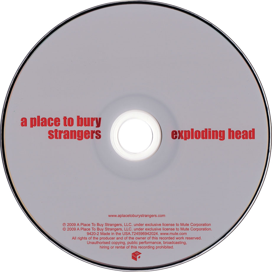 Cartula Cd de A Place To Bury Strangers - Exploding Head