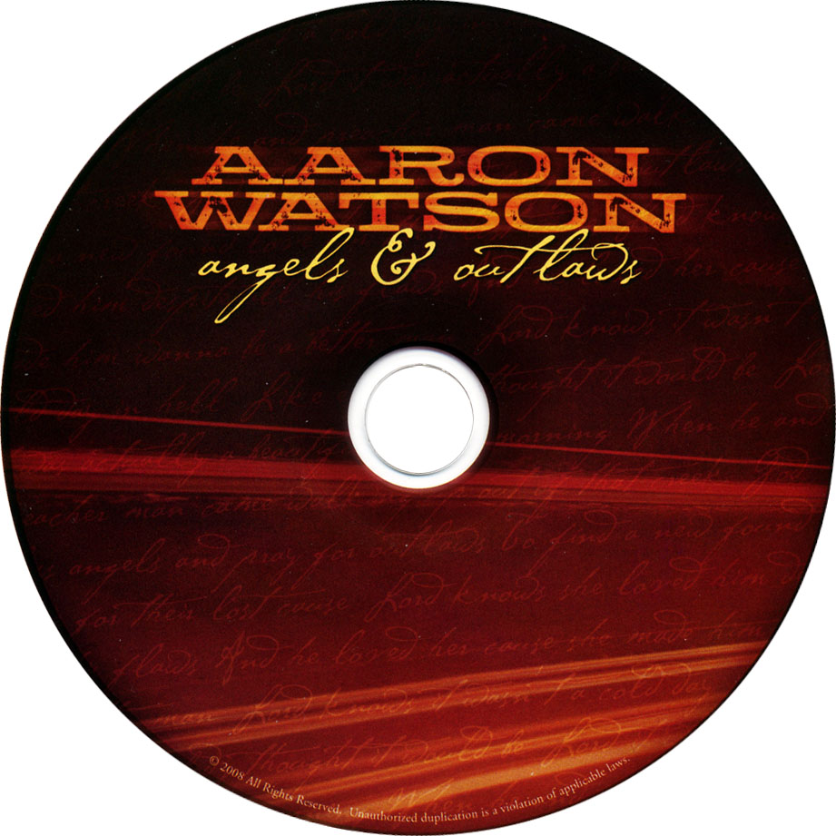 Cartula Cd de Aaron Watson - Angels & Outlaws