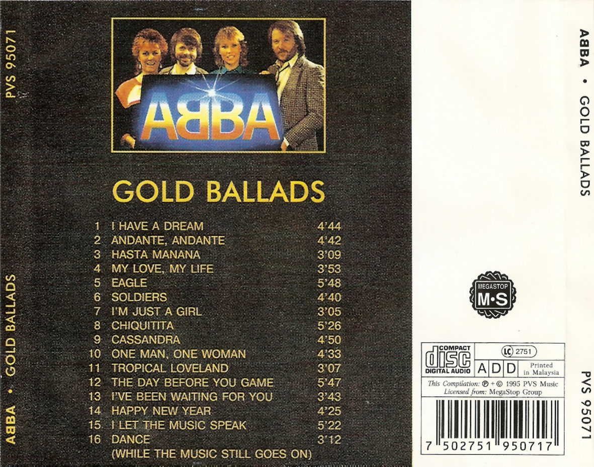 Cartula Trasera de Abba - Gold Ballads