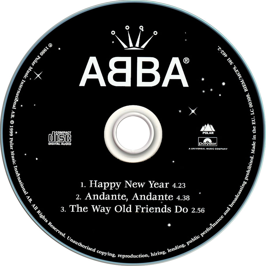 Cartula Cd de Abba - Happy New Year (Cd Single)