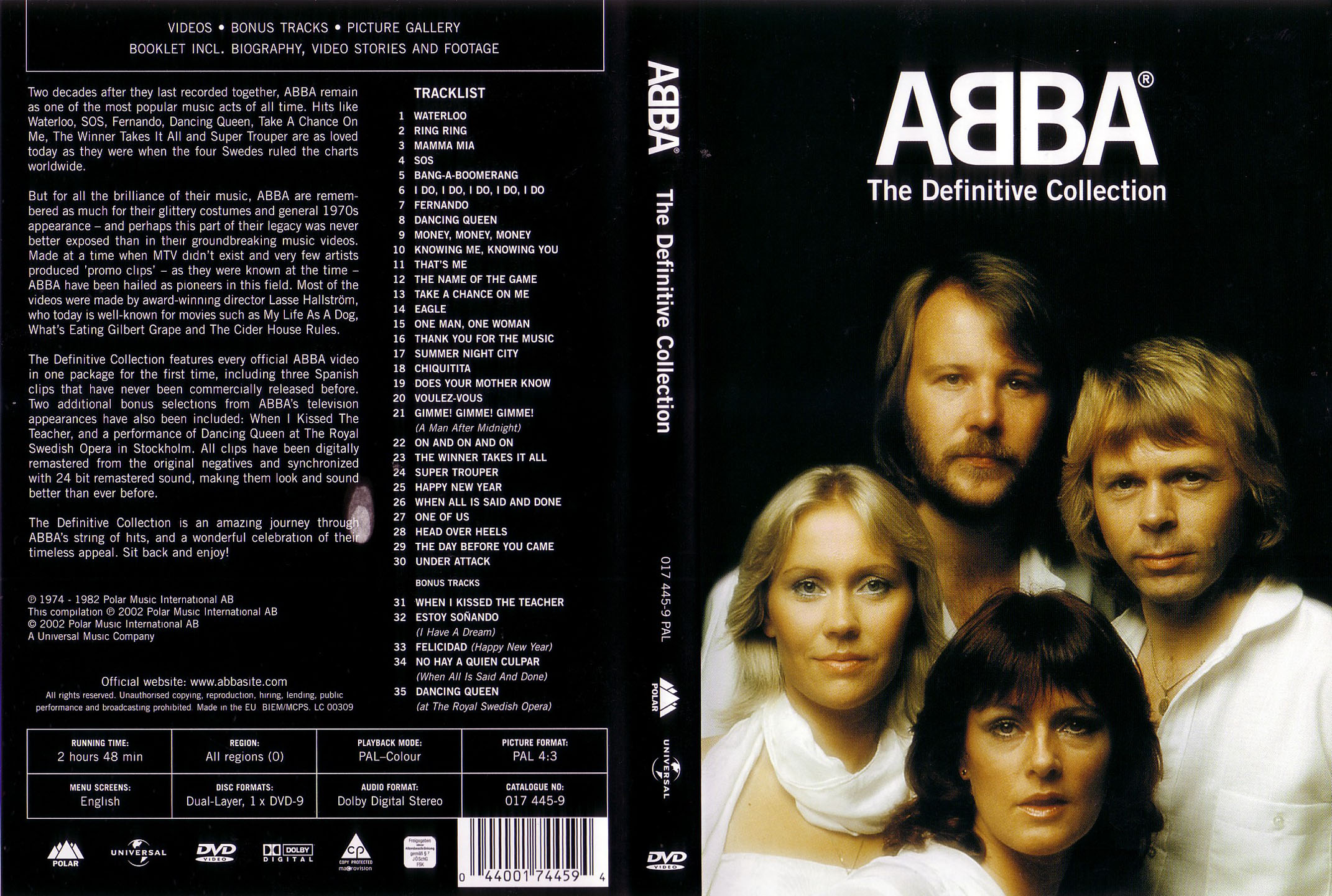 Cartula Caratula de Abba - The Definitive Collection (Dvd)