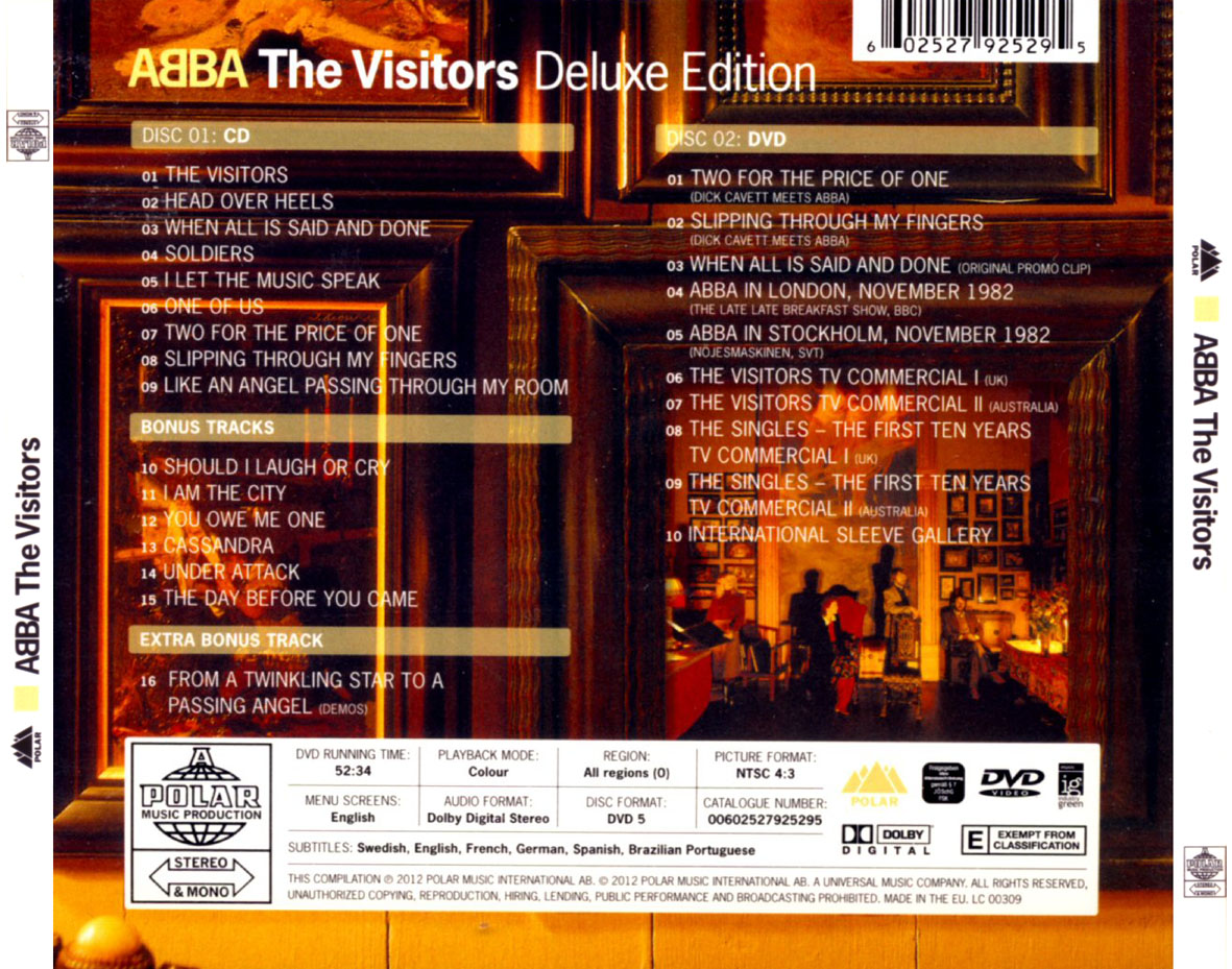 Cartula Trasera de Abba - The Visitors (Deluxe Edition)
