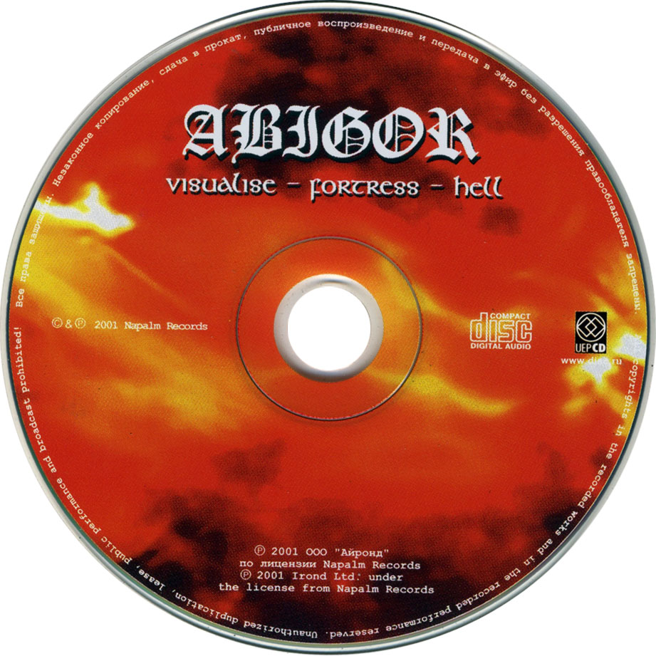 Cartula Cd de Abigor - Satanized