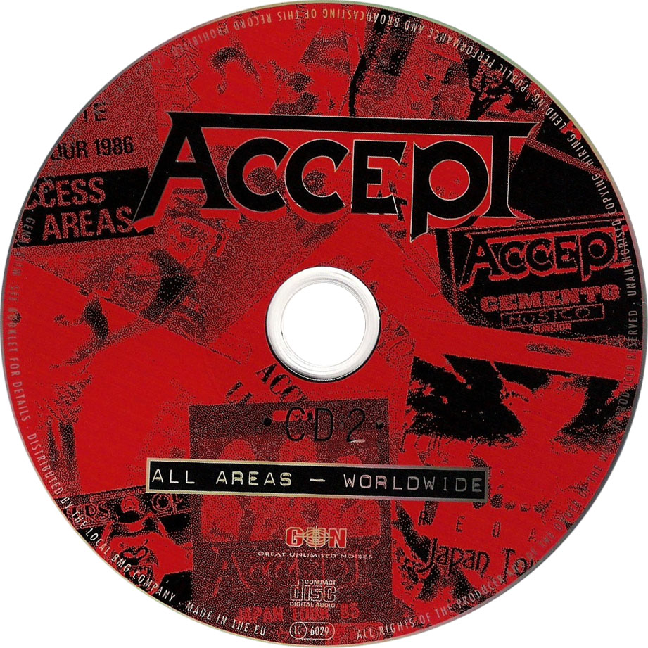 Cartula Cd2 de Accept - All Areas Worldwide