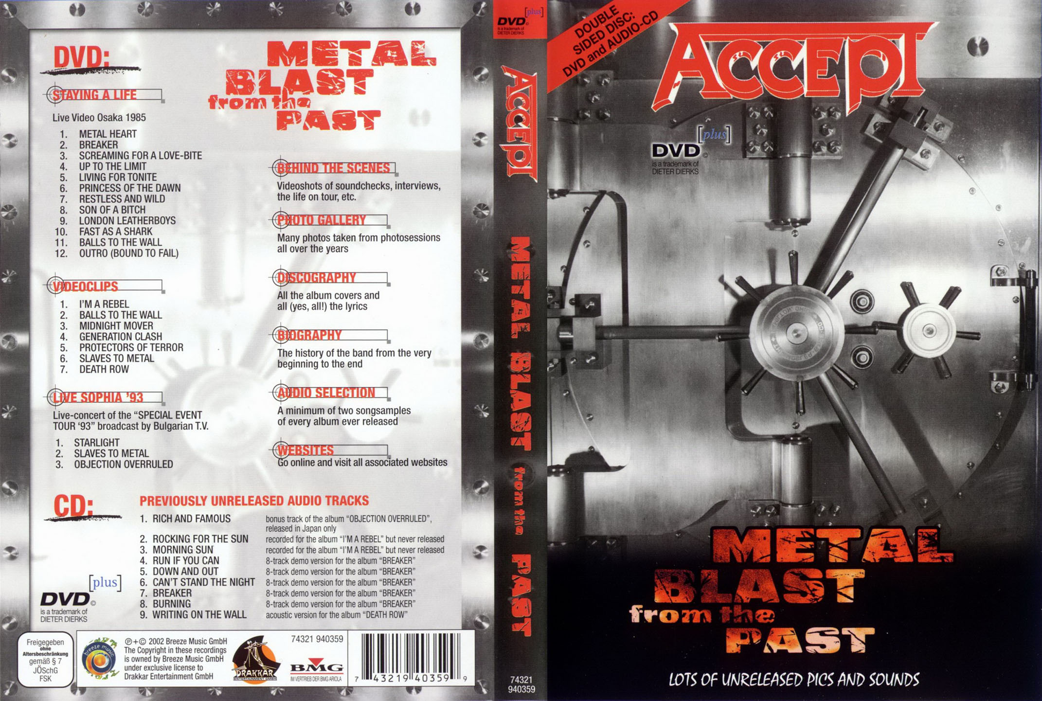 Cartula Caratula de Accept - Metal Blast From The Past (Dvd)