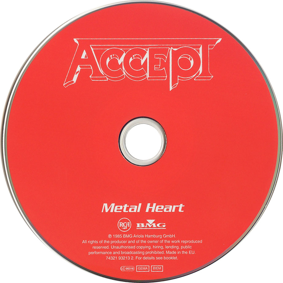 Cartula Cd de Accept - Metal Heart (2002)