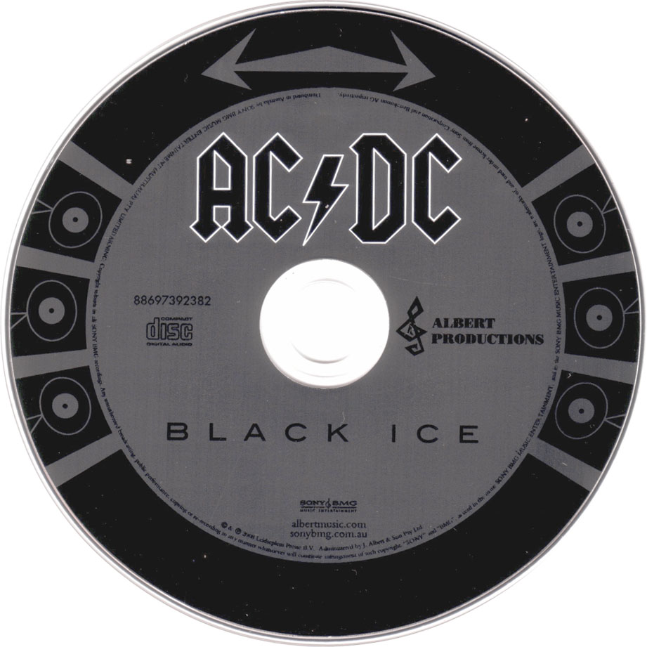 Cartula Cd de Acdc - Black Ice (Plateado)