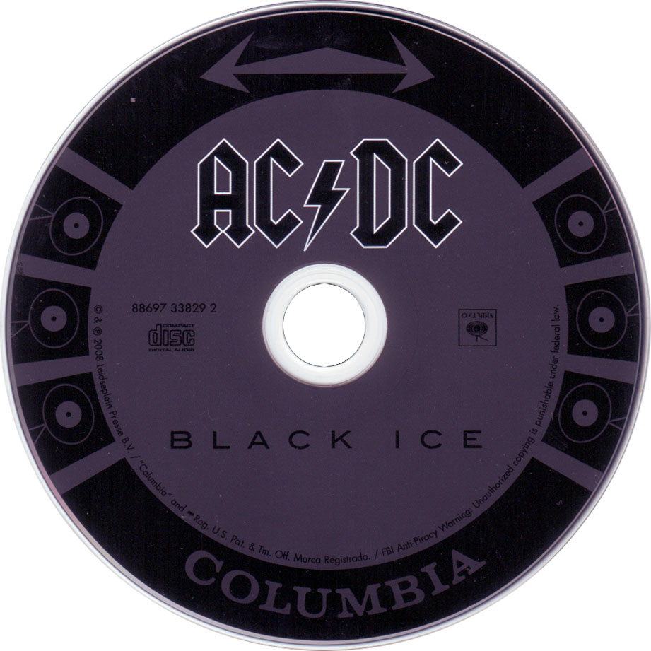Cartula Cd de Acdc - Black Ice (Rojo)