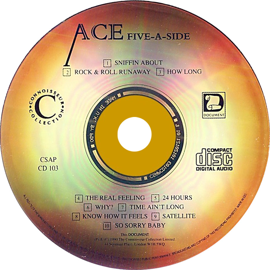 Cartula Cd de Ace - Five-A-side