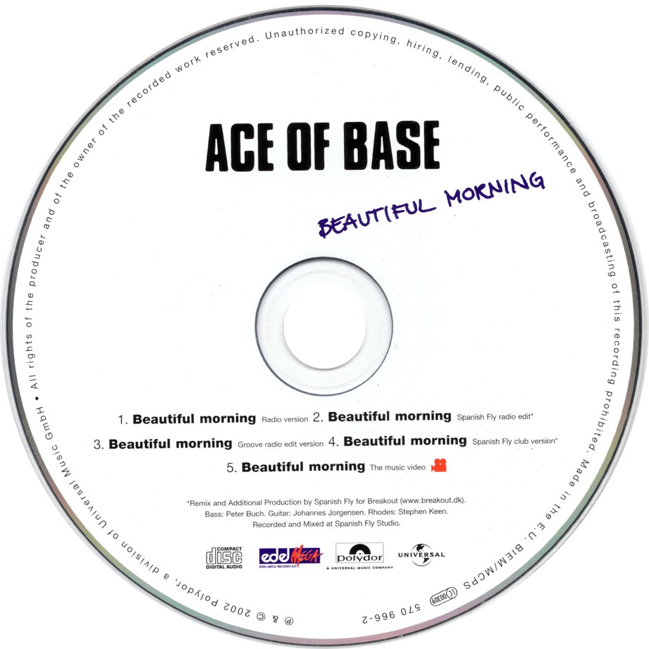 Cartula Cd de Ace Of Base - Beautiful Morning (Cd Single)