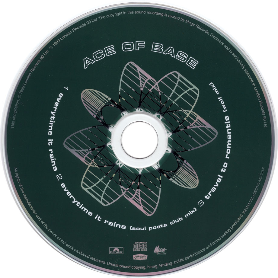 Cartula Cd de Ace Of Base - Everytime It Rains (Uk Edition) (Cd Single)