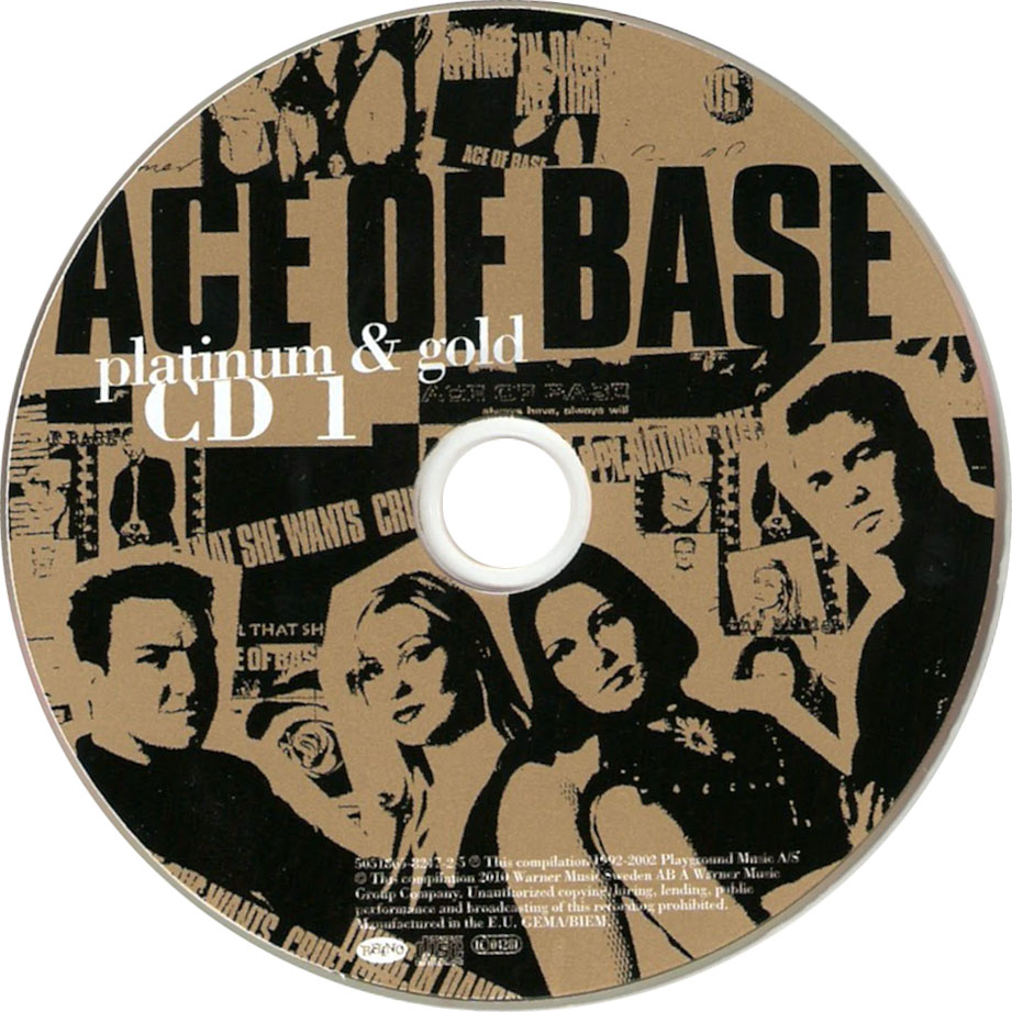Cartula Cd1 de Ace Of Base - Platinum & Gold