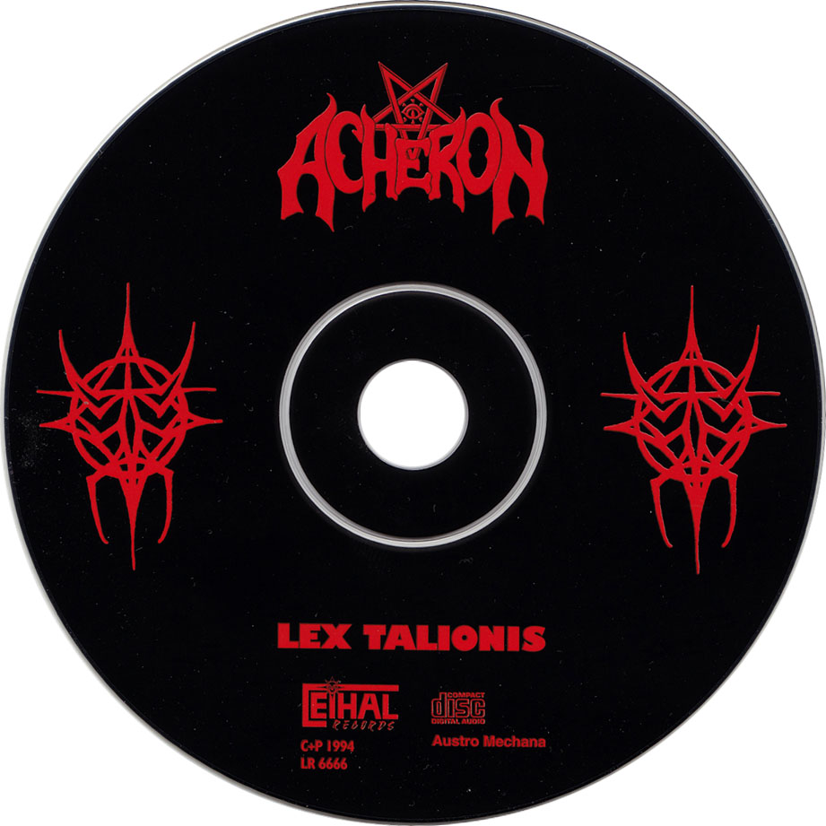 Cartula Cd de Acheron - Lex Talionis