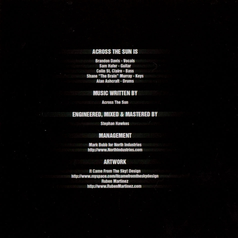 Cartula Interior Frontal de Across The Sun - Pestilence & Rapture
