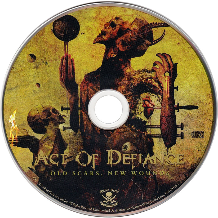 Cartula Cd de Act Of Defiance - Old Scars, New Wounds