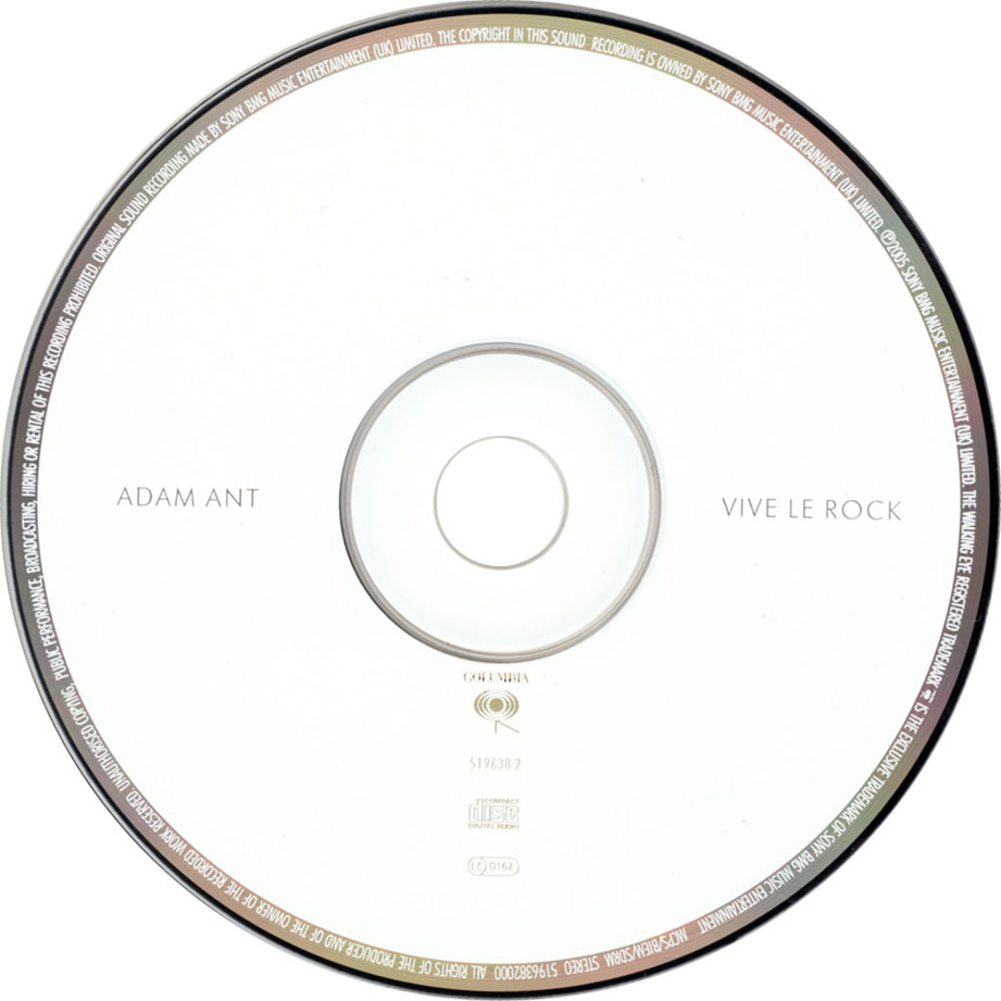 Cartula Cd de Adam Ant - Vive Le Rock (2005)
