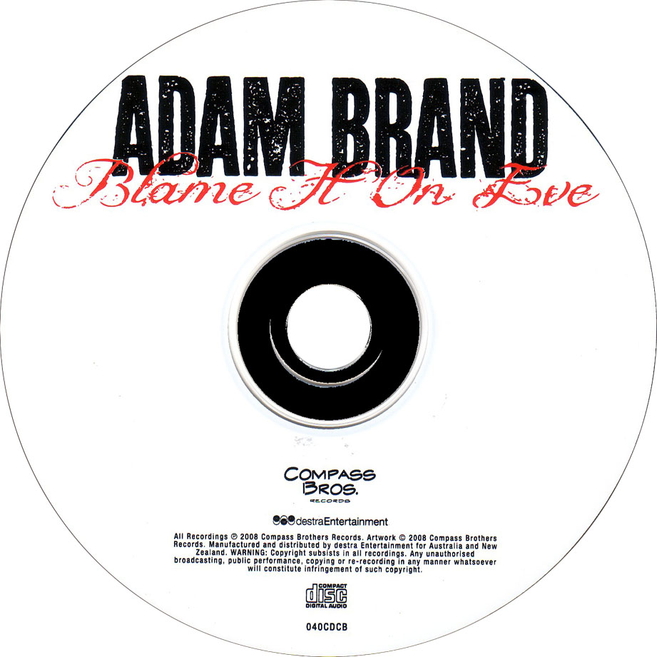 Cartula Cd de Adam Brand - Blame It On Eve (Limited Edition)